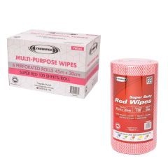 TruWipes TWS66 Multipurpose Super Duty Perforated Wipe Roll of 10