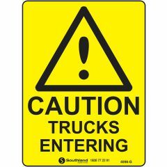 Trucks Entering Signage _ Southland _ 4056