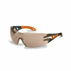 UVEX PHEOS Safety Glasses_ Black_Orange Frame_ BROWN SCT 45_50_ HC_AF Lens