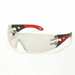 UVEX Pheos Glasses Clear Lens HC 3000_ Black_Red _Narrow Fit_