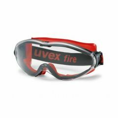 UVEX Ultrasonic Fire Google_ Red_Black Frame_ Clear Lens