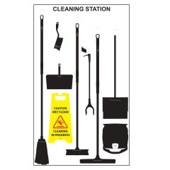 Ultimate Shadowboard 10002 Cleaning Station with BLACK Equipment_