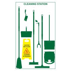 Ultimate Shadowboard 10002 Cleaning Station with GREEN Equipment_