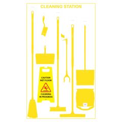 Ultimate Shadowboard 10002 Cleaning Station with YELLOW Equipment