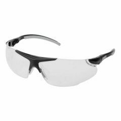 Uvex Sprint Safety Glasses_ Black_Silver Frame_ Clear AF Lens