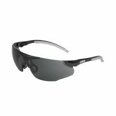 Uvex Sprint Safety Glasses_ Black_Silver Frame_ Grey AF Lens