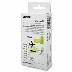 Uvex X_Fit Earplugs Box of 15 Pairs _ Neon Green