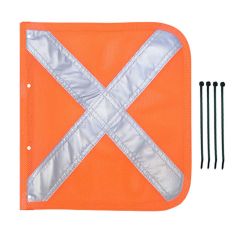 VSF Replacement Orange Reflective X Mesh Safety Flag