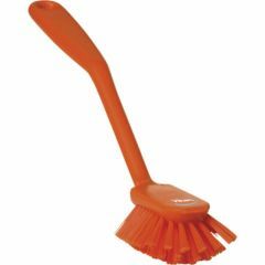 Vikan Dish Brush w_Scraping Edge_ 280 mm_ Medium_ Orange