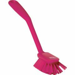 Vikan Dish Brush w_Scraping Edge_ 280 mm_ Medium_ Pink