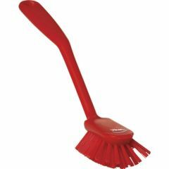 Vikan Dish Brush w_Scraping Edge_ 280 mm_ Medium_ Red