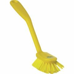 Vikan Dish Brush w_Scraping Edge_ 280 mm_ Medium_ Yellow