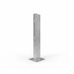 W_Beam Double Height Post 1140mm Surface Mounted _ Galvanised