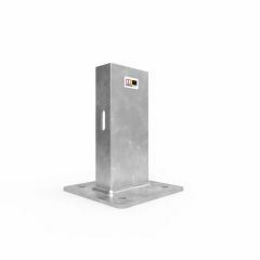 W_Beam Single Height Post 400mm Surface Mounted _ Galvanised