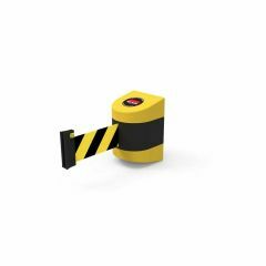 Wall Mounted Retractable Belt Barrier with PVC body 10m_ Black_Yellow 