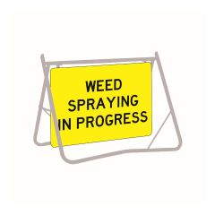 Weed Spraying in Progress _Text__ 900 x 600mm Metal_ Class 1 Refl
