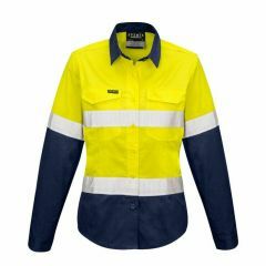 Womens Rugged Cooling Taped Hi Vis Spliced Shirt Yel navy