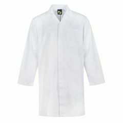 WorkCraft Dustcoat w_ Patch Pockets_ Long Sleeve_ White 