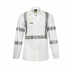 WorkCraft Hi Vis Long Sleeve Shirt with X pattern and CSR Reflect