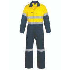 WorkCraft Hi Vis Two Tone Coveralls with Reflective Tape_ Yellow_