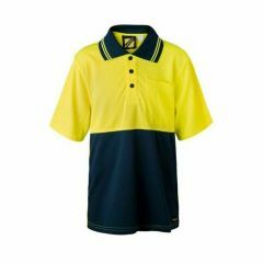 WorkCraft Kids Two Tone Short Sleeve Polo_ Yellow_Navy