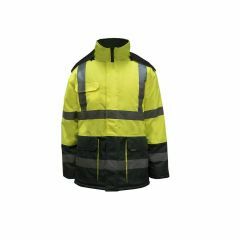 WorkCraft Two Tone Freezer Jacket with Relective Tape_ Yellow_Green