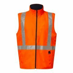 Workcraft NSW RAIL Hi Vis Reversible Fleece Reflective Vest w_ X 