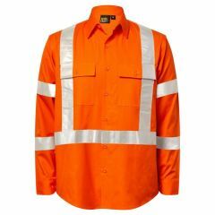 Workcraft WS6035 Ripstop NSW Rail Long Sleeve Shirt_ Orange