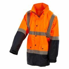 Workit 3005 Hi_Vis 2 Tone Waterproof Taped Rain Jacket_ Orange_Na