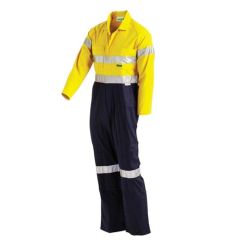 Workit Hi Vis Two Tone Lightweight Taped Coveral w_ Nylon Press S