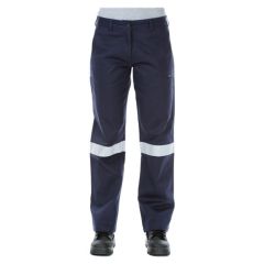 Workit Ladies Lightweight Cotton Drill Taped Cargo Pants_ NAVY
