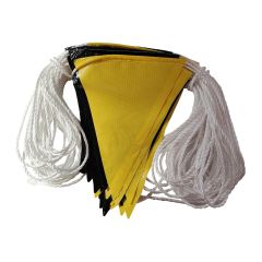 Yellow_Black Safety Flag on Rope _ 30m roll