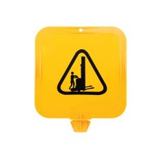 Yellow Lock In Sign Frame_ Walkie Stacker Picto