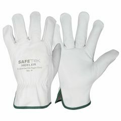 Safetek Heeler White Leather Riggers Gloves