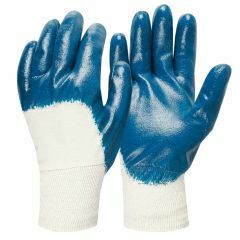 Safetek Manta Heavyweight Blue Nitrile Dipped Gloves - Knit Wrist