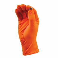 TGC Safety ORANGE Nitrile Disposable Gloves, Powder Free, Box of 100