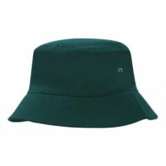 Bucket Hat, Cotton, Bottle Green