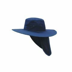 Canvas Sunhat with Neck Flap - Navy