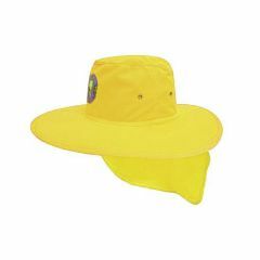 Canvas Sunhat with Neck Flap - HiVis Yellow