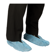 Polypropylene Shoe Cover, Non Slip Sole, Blue - Carton/1000