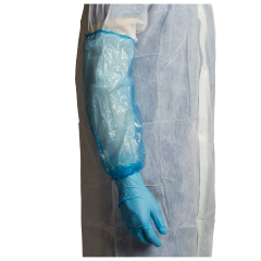 Disposable Polyethylene Sleeve Covers, Carton of 2000, BLUE
