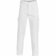 DNC 3312 311gsm Cotton Drill Cargo Trousers, White