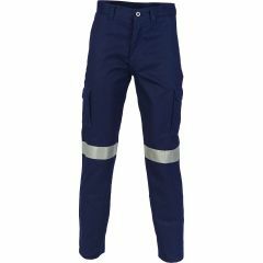 DNC 3319 311gsm Reflective Cotton Drill Cargo Trousers, Navy