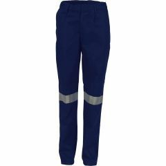 DNC 3328 311gsm Ladies Reflective Cotton Drill Trousers, Navy