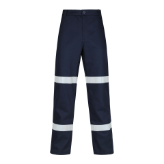 Norss Reflective Cotton Drill Work Trousers, Navy