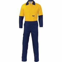 DNC 3851 311gsm Cotton Drill Coveralls, Yellow/Navy