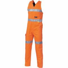 DNC 3857 311gsm Hoop Reflective Action Back Cotton Drill Coveralls, Orange