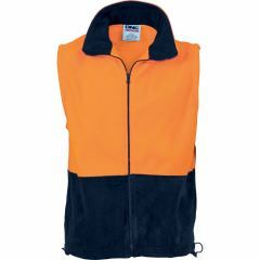 DNC 3828 Full Zip Polar Fleece Vest, Orange/Navy