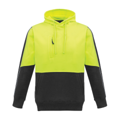Syzmik ZT484 Unisex Pullover Hoodie, Yellow/Charcoal