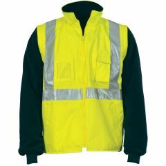 DNC 3994 200D X Reflective Reversible Vest, Zip Off Sleeves, Yellow/Navy